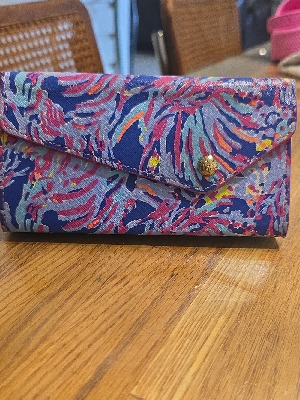 Lilly Pulitzer Lively Floral Eyeglasses Case - Pink & Blue